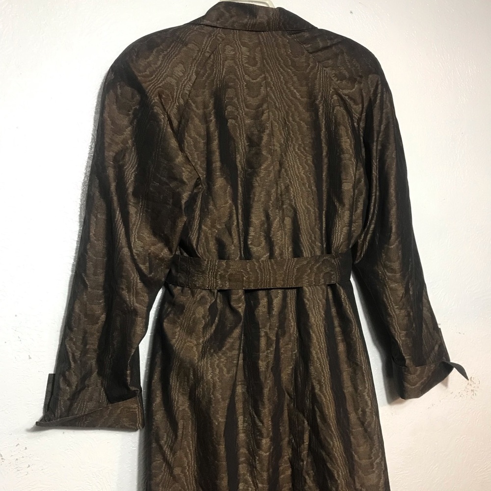 Count Romi Olive Animal Print Metallic Removable Inner Liner Trenca 6 fits L/XL - Picture 7 of 11